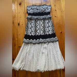 Sea New York Black and White Dress. Size 12